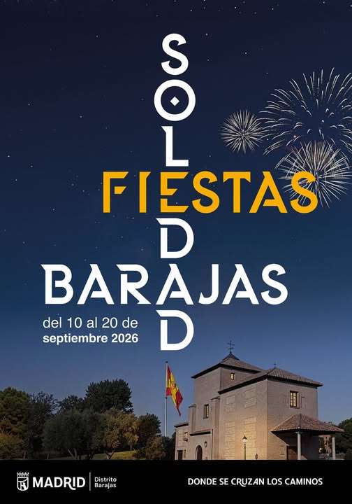 Barajas dará el pistoletazo de salida a sus fiestas en honor a Nuestra Señora de la Soledad el próximo jueves 10 de septiembre de 2026.