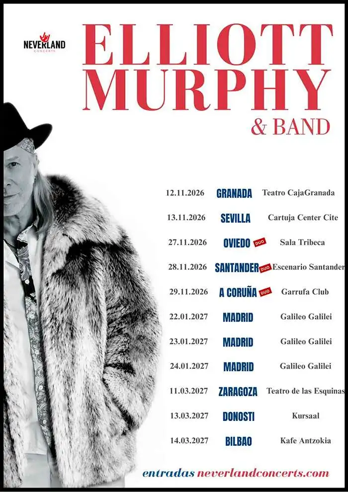 Elliott Murphy despliega su incombustible rock de autor en una nueva gira española a finales de este 2026 y principios de 2027