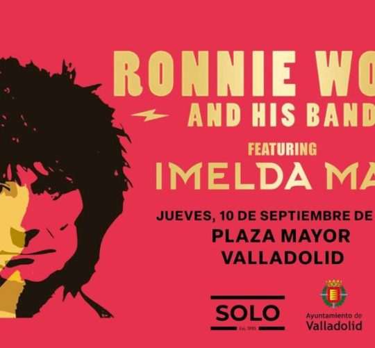 Ronie Wood protagonizará el concierto estelar de las Fiestas de Valladolid 2026 el próximo jueves 10 de septiembre en la Plaza Mayor.
