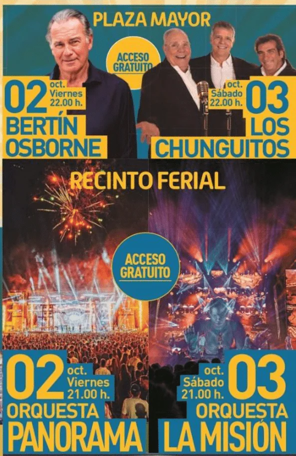 Conciertos de las Fiestas de Torrejón de Ardoz en octubre de 2026
