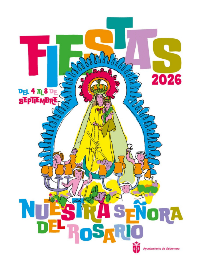 Valdemoro celebra ya mismo sus fiestas patronales 2026 en honor de la Virgen del Rosario, desde el 4 hasta el 8 de septiembre, con conciertos