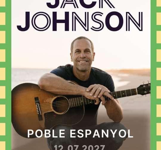 Jack Johnson regresa a Barcelona después de 13 años. El músico hawaiano actuará el 12 de julio del año próximo en el Poble Espanyol.