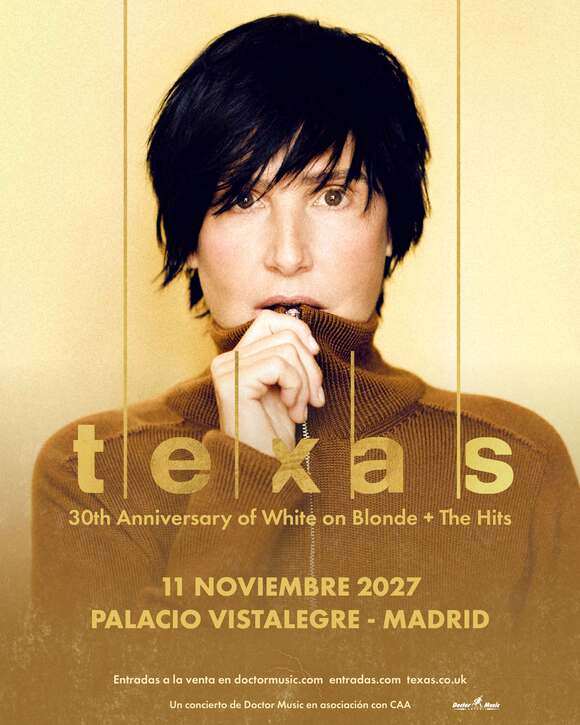 Texas celebrará en el Palacio Vistalegre de Madrid los 30 años de 'White on blonde' con un concierto especial el 11 de noviembre de 2027